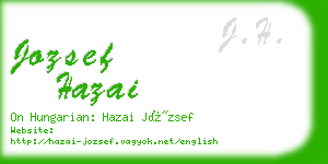 jozsef hazai business card